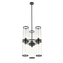  CH311633UBCG - REVOLVE II CHANDELIER 6 LIGHT URBAN BRONZE CLEAR GLASS